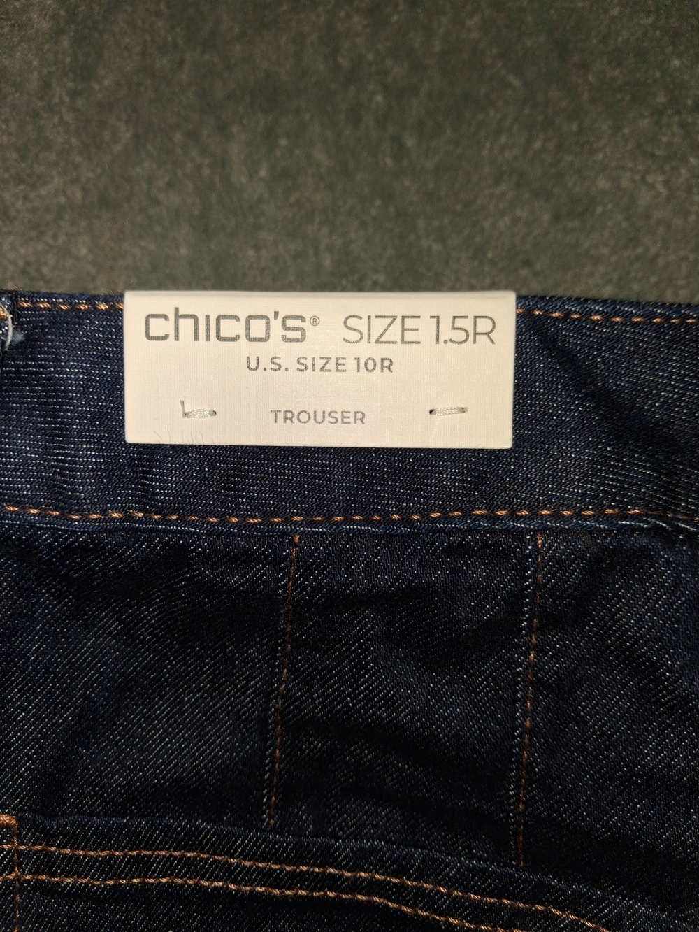 Chico's Womens Dark Indigo Jeans 10r Or 1.5 Wide Leg NWT - Picture 2 of 9